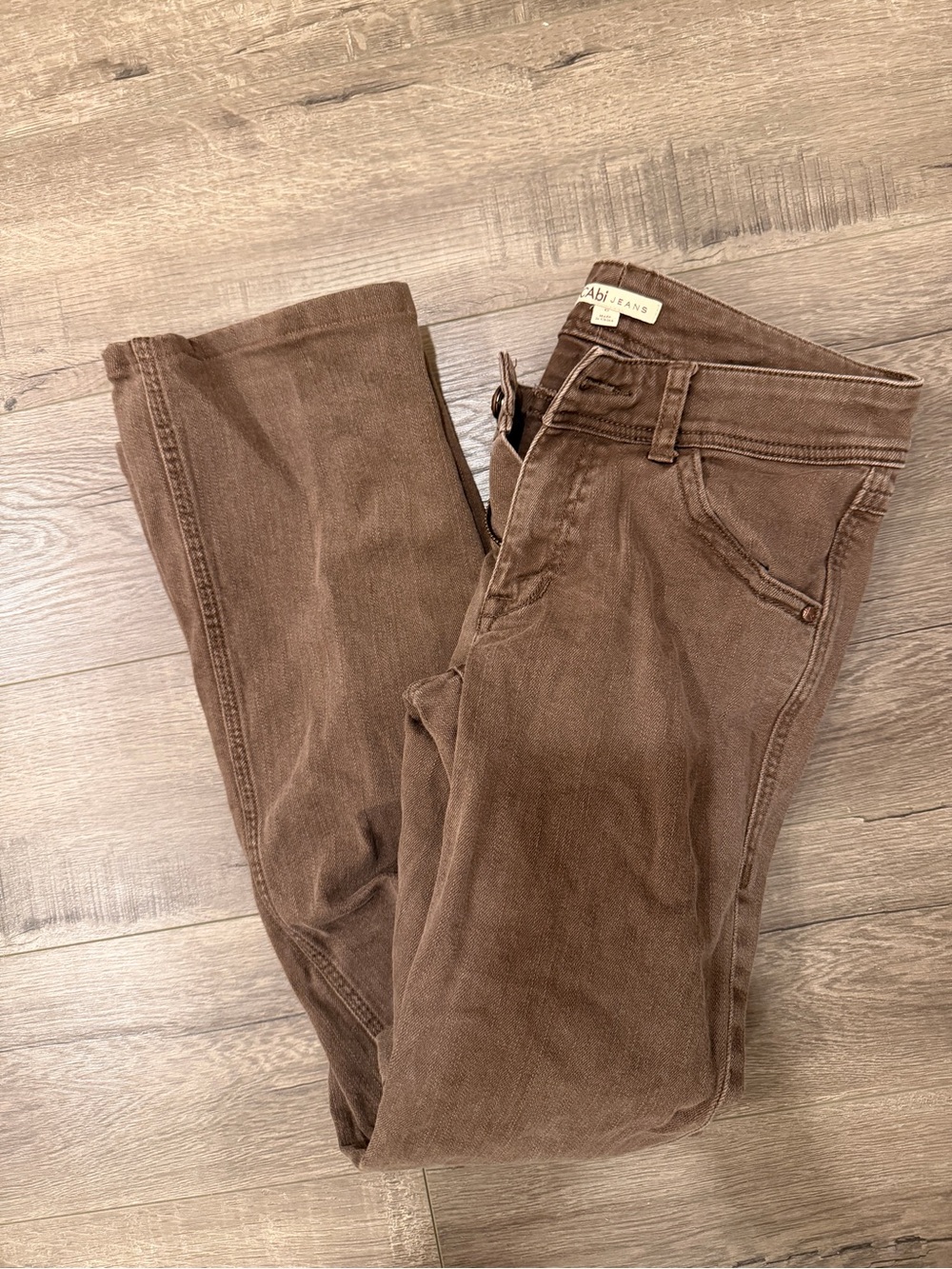 CAbi Brown Denim Jeans - Classic Straight